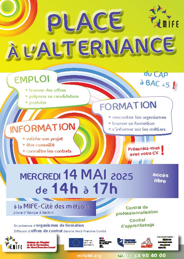 mercredi 29 mai Place à l'alternance